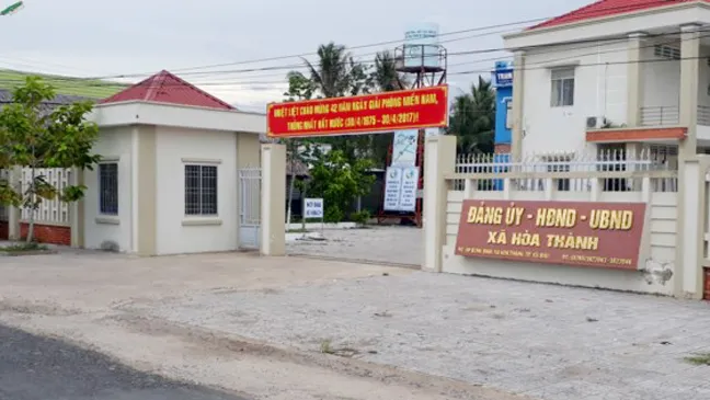 Trụ sở hành chính xã Hòa Thành. Ảnh: NGỌC CHÁNH