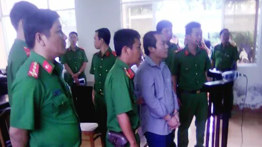 Bị cáo Lê Chí Nguyện tại phiên tòa sơ thẩm