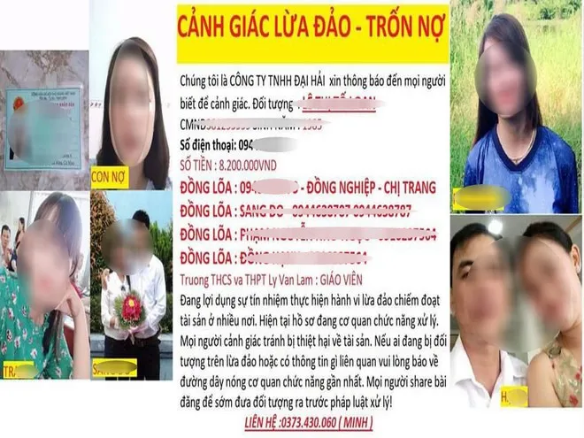 Ảnh minh họaVụ Một giáo viên vay tiền trên mạng, cả trường bị khủng bố đòi nợ xảy ra tại Cà Mau vào tháng 10-2019