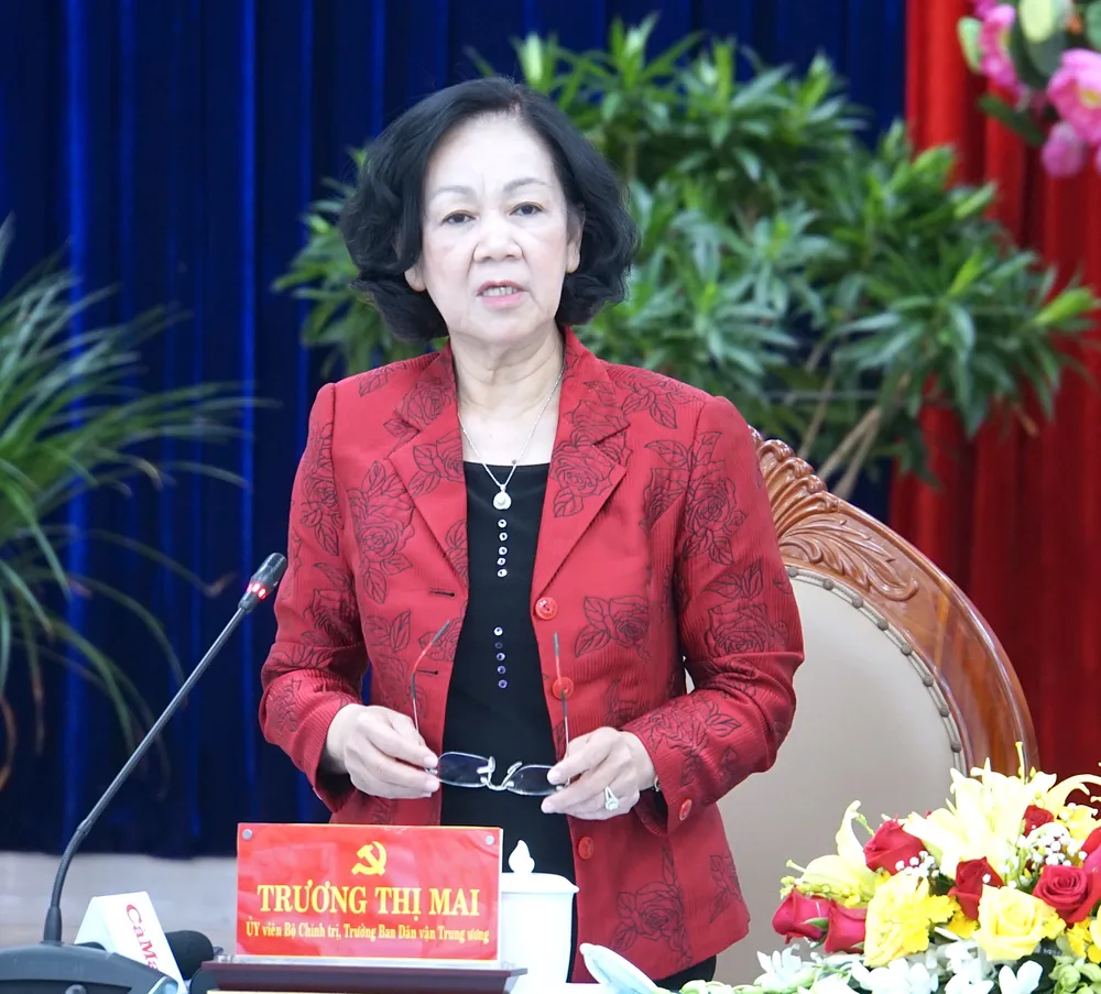 Đồng chí Trương Thị Mai: Xây dựng và thực hiện quy chế dân chủ bảo đảm thực chất và hiệu quả ảnh 1