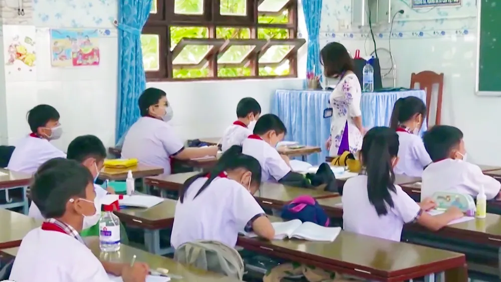 Học sinh tiểu học ở tỉnh Bạc Liêu sẽ trở lại trường học trực tiếp