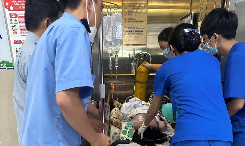 Nạn nhân được đưa đến bệnh viện cấp cứu nhưng đã tử vong. Ảnh: Người nhà nạn nhân cung cấp