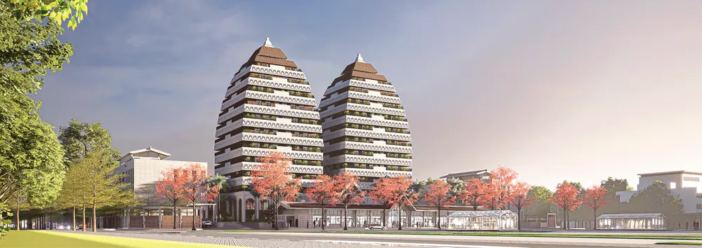Hai tháp tưởng niệm 13 tầng được thiết kế để lưu giữ kỷ vật của người quá cố(1).png