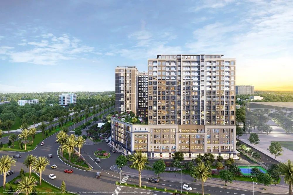 The Sentosa tọa lạc giữa nút giao hai đại lộ Nguyễn Hoàng - Nam Sông Mã.
