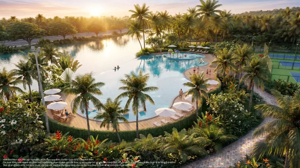 Không gian xanh và mặt nước là một thành phần trong quy hoạch tổng thể Vinhomes Sài Gòn Park.