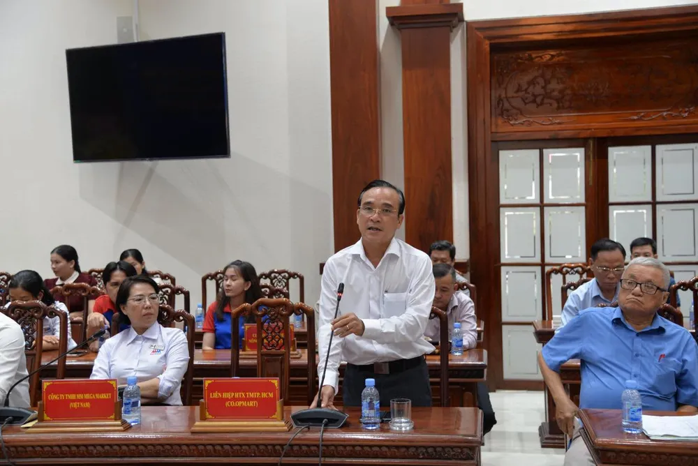 Đại diện Saigon Co.op chia sẻ tại hội nghị (NGỌC THÙY)