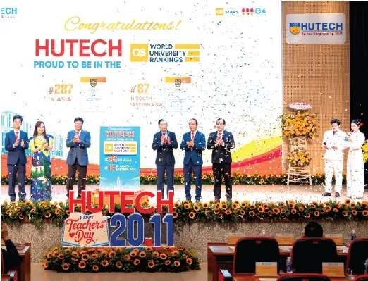 HUTECH xếp hạng 287 châu Á, hạng 6 tại Việt Nam trong lần đầu tham gia QS Asia University Rankings 