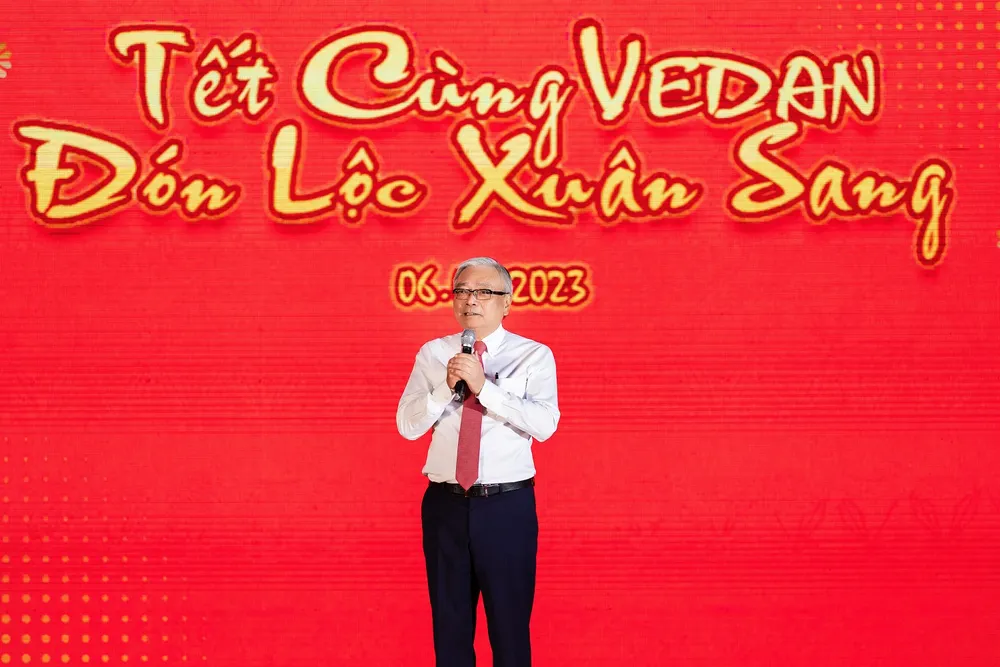 Ông Yang Kun Hsiang - Phó Chủ tịch HĐQT Vedan Việt Nam phát biểu tại buổi lễ