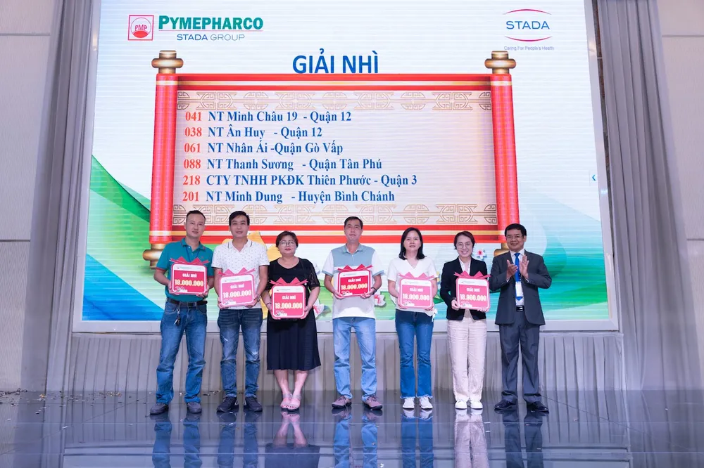 Trao giải cho các khách hàng may mắn dự tiệc