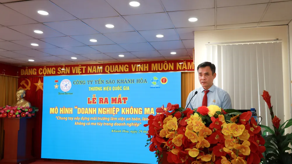 5. Ông Nguyễn Thanh Hải - Tổng Giám đốc Công ty Phát biểu khai mạc Lễ ra mắt mô hình doanh nghiệp không ma túy.JPG