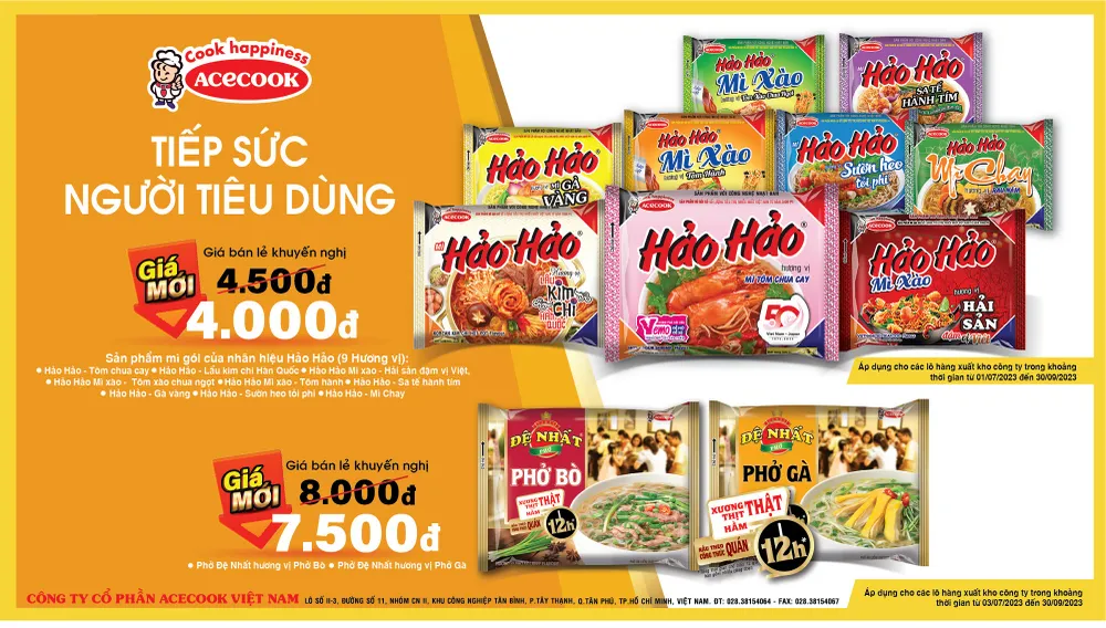 Mì Hảo Hảo khuyến mãi còn 4.000 đồng/gói