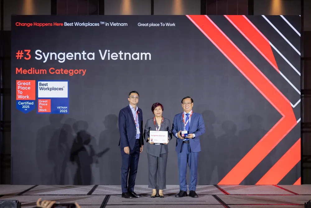 Syngenta tiếp tục vào tốp bảng xếp hạng nơi làm việc xuất sắc hàng đầu Việt Nam 2025