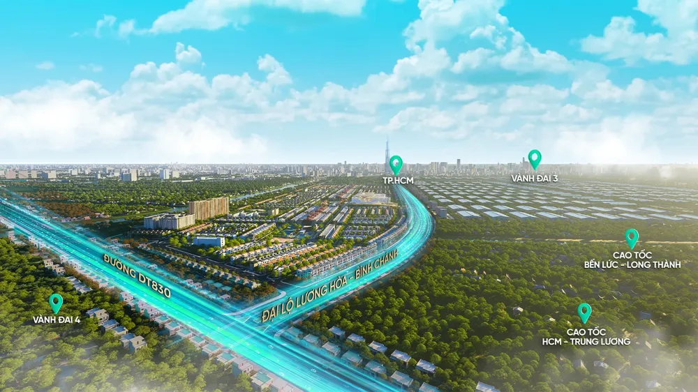 LA Home tọa lạc ngay cửa ngõ khu Tây TPHCM, kết nối nhanh TPHCM chỉ từ 5 phút & liên vùng thông qua các tuyến giao thông huyết mạch
