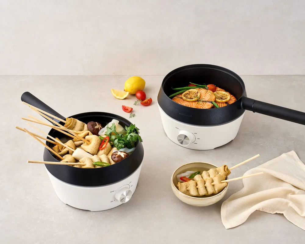 Nồi điện đa năng LocknLock EJP421WHT với giải pháp 4 trong 1: Nướng, chiên, hấp và lẩu