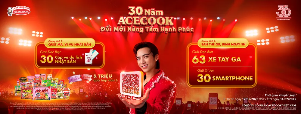 Chương trình khuyến mãi tri ân người tiêu dùng nhân dịp kỷ niệm 30 năm từ ngày bán hàng đầu tiên