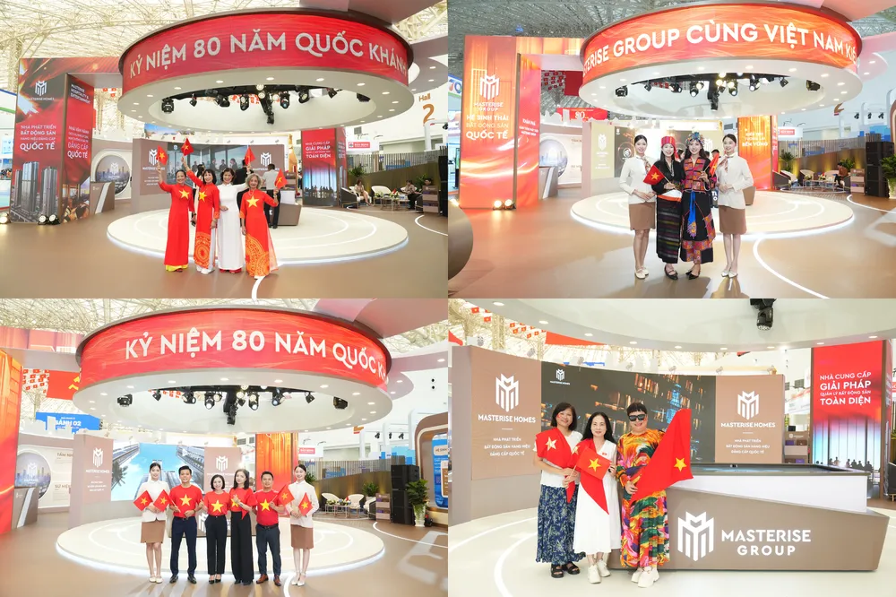 Ngập tràn sắc đỏ tự hào tại không gian trưng bày của Masterise Group