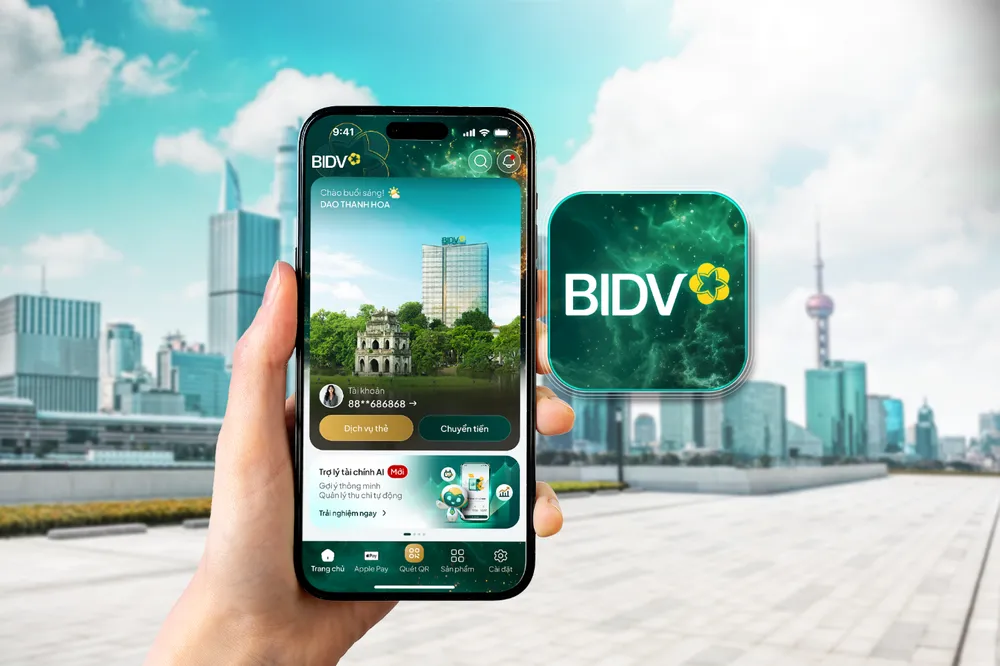 Giao diện của BIDV SmartBanking phiên bản X