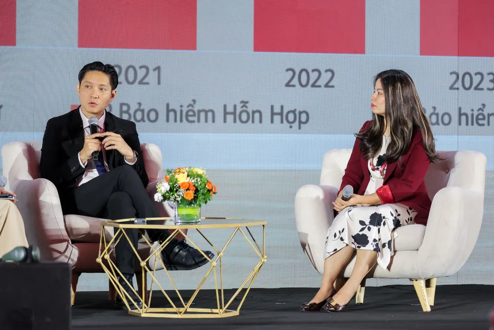 Ông Lương Thế Vinh, Giám đốc Sản Phẩm Prudential Việt Nam và bà Hồ Thị Thế Vân, Giám đốc Phát triển Kinh doanh Eastspring Investments Việt Nam .jpg