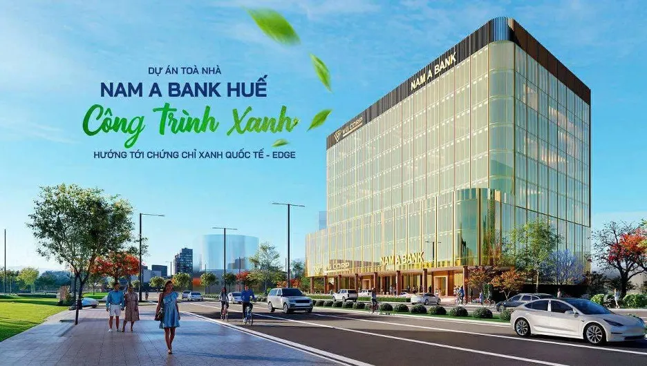 Tòa nhà Nam A Bank Huế sẽ là một trong những trung tâm tài chính, thương mại, dịch vụ hiện đại giữa lòng di sản cố đô