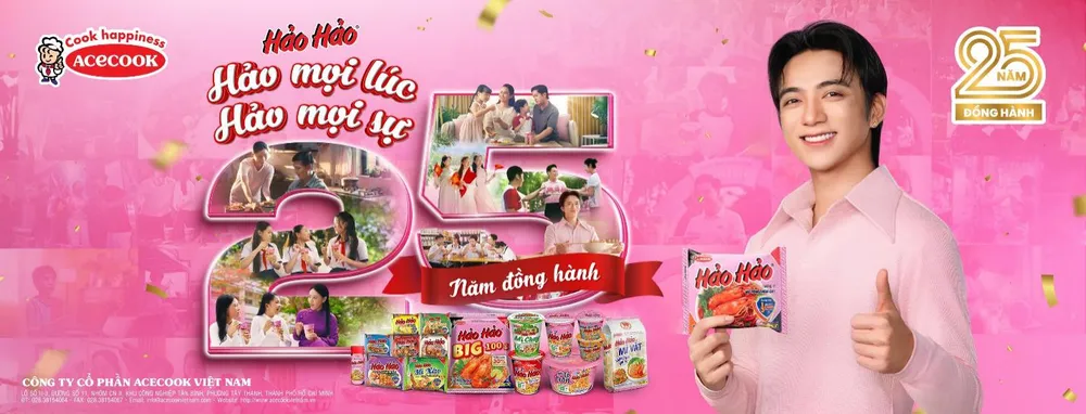 Năm 2025, Hảo Hảo kỉ niệm 25 đồng hành cùng người tiêu dùng Việt Nam