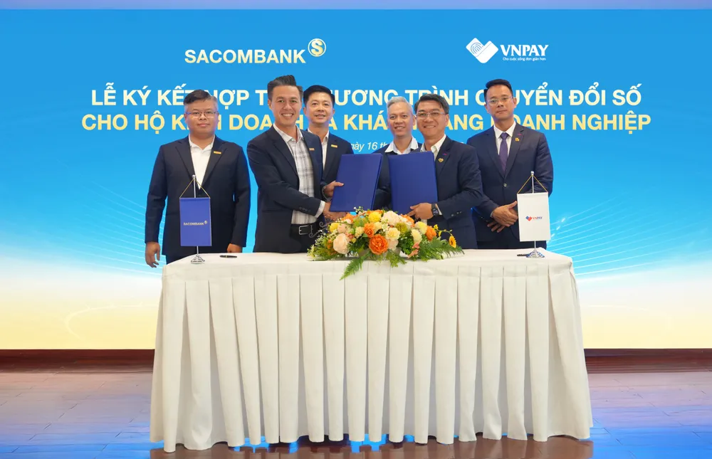 Sacombank và VNPAY ký hợp tác triển khai các giải pháp thanh toán và nộp thuế số dành cho doanh nghiệp, hộ kinh doanh