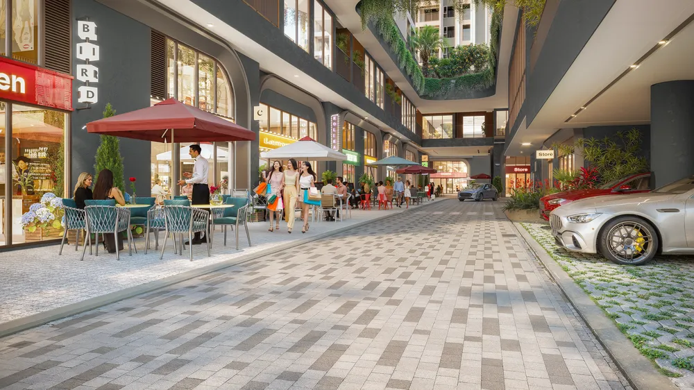 Phố thương mại bên thềm nhà