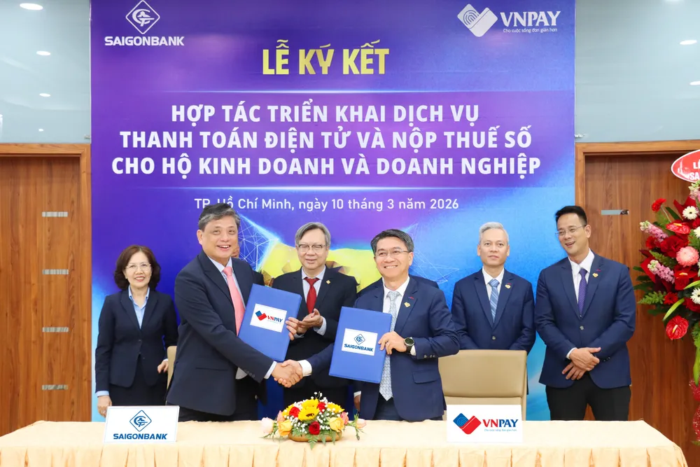 SAIGONBANK và VNPAY ra mắt dịch vụ thanh toán điện tử và nộp thuế số cho hộ kinh doanh và doanh nghiệp
