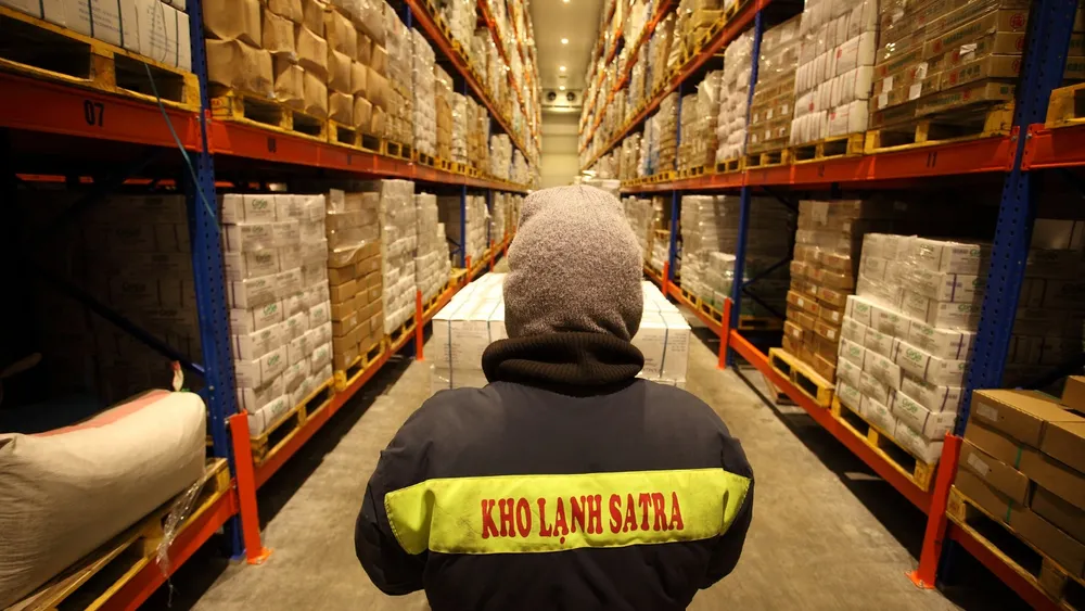 Kho lạnh SATRA có quy mô lớn với sức chứa khoảng 22.000 pallet. Ảnh: SATRA