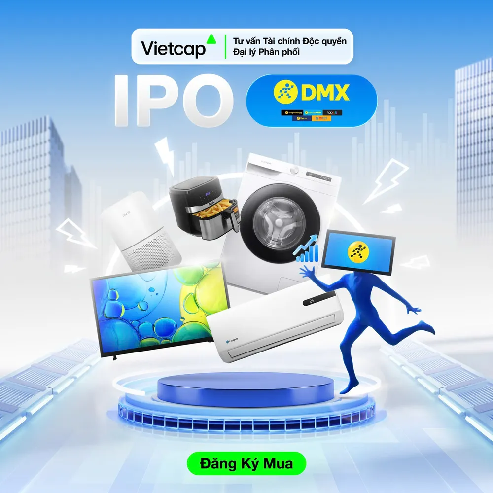 Thương vụ tỷ đô IPO Điện Máy Xanh chính thức mở bán, Vietcap là đơn vị Tư vấn Tài chính Độc quyền và Đại lý Phân phối chính thức. (Ảnh: Vietcap)