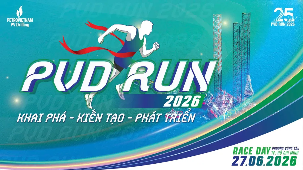 Giải PVD RUN 2026 với thông điệp “KHAI PHÁ – KIẾN TẠO – PHÁT TRIỂN” sẽ diễn ra sáng ngày 27-6 tại phường Vũng Tàu