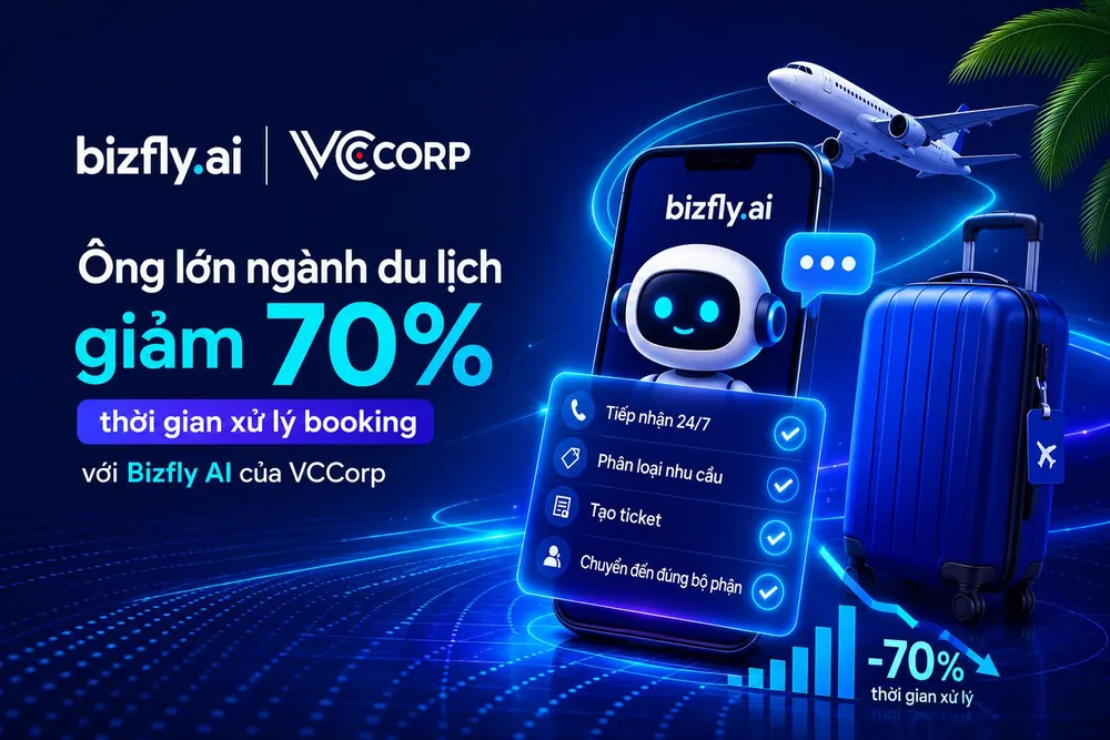 Ngành du lịch sẽ giảm đến 70% thời gian xử lý booking khi chọn Bizfly AI của VCCorp