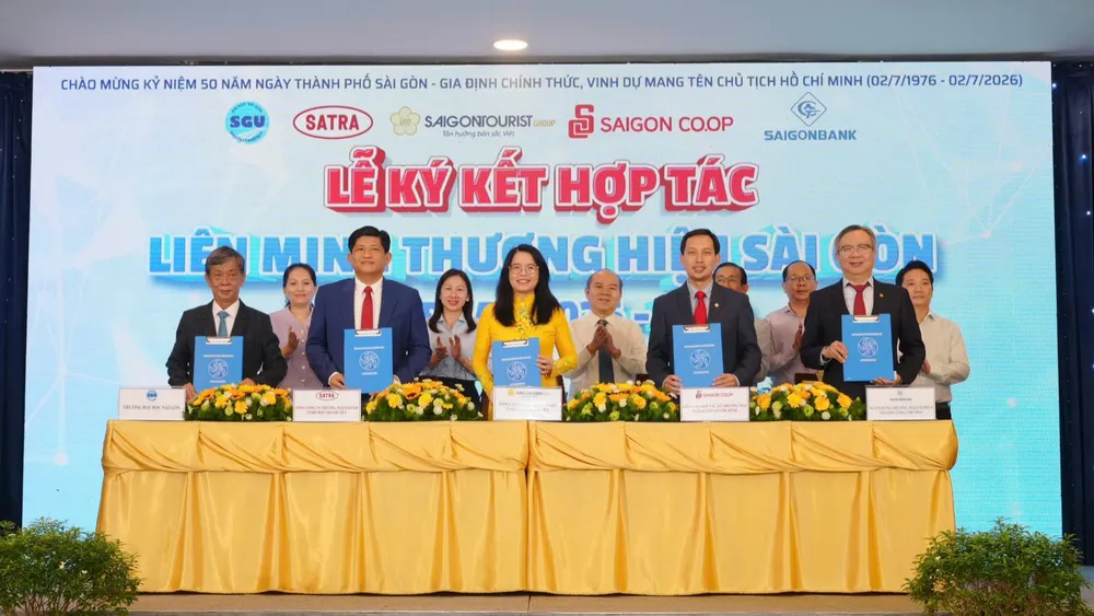 Các đơn vị thực hiện ký kết thành lập Liên minh Thương hiệu Sài Gòn