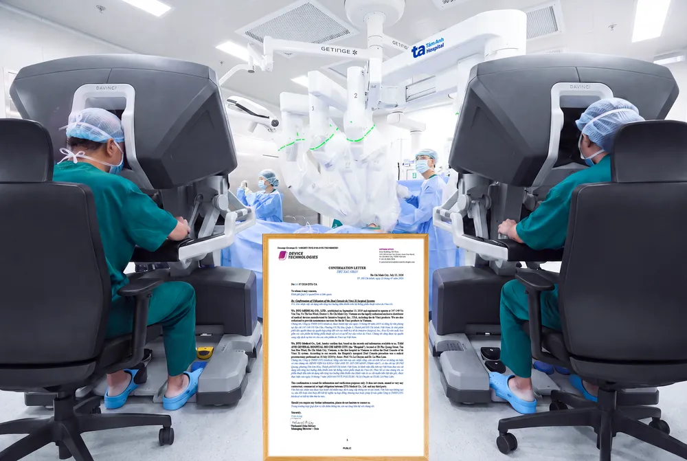 Bệnh viện Đa khoa Tâm Anh hiện là đơn vị đầu tiên và duy nhất tại Việt Nam đồng thời sở hữu hai hệ thống Da Vinci Xi và triển khai thành công kỹ thuật Dual Console. Ảnh: Bệnh viện Đa khoa Tâm Anh