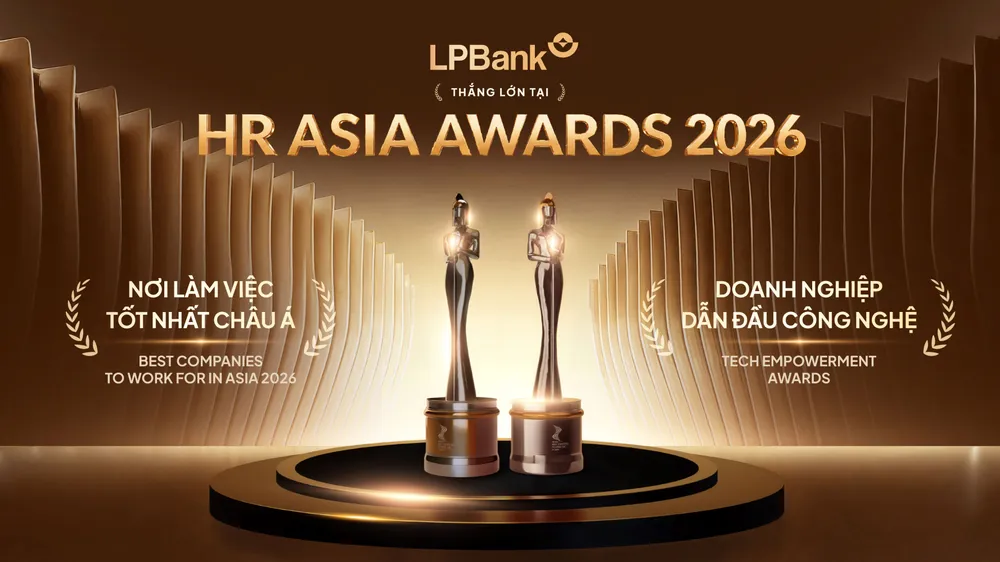 LPBank lập "cú đúp" tại lễ trao giải HR Asia 2026