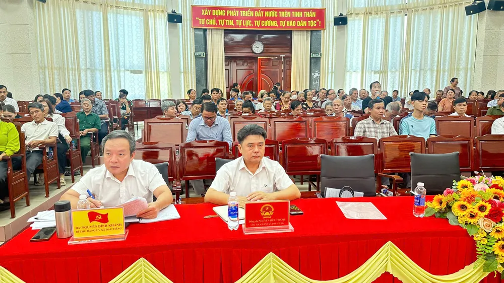 Toàn cảnh Diễn đàn “Công an lắng nghe ý kiến Nhân dân” tại xã Dầu Tiếng