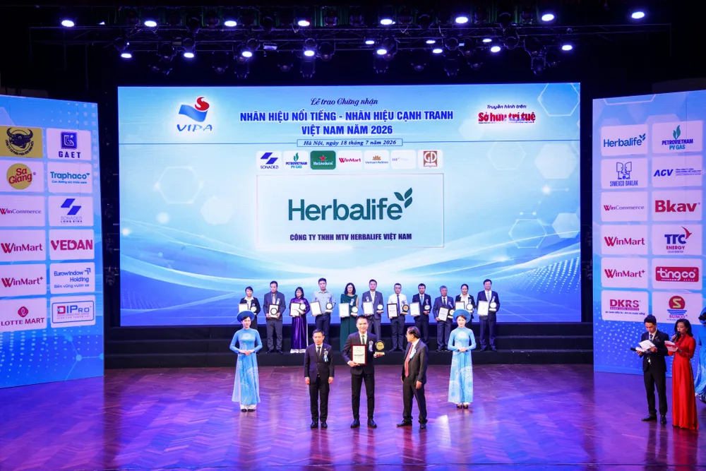 Herbalife Việt Nam được vinh danh tại Nhãn Hiệu Nổi Tiếng - Nhãn Hiệu Cạnh Tranh Việt Nam 2026.jpeg