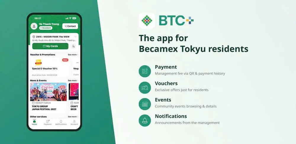 Becamex Tokyu ra mắt ứng dụng số phục vụ cư dân TOKYU Garden City