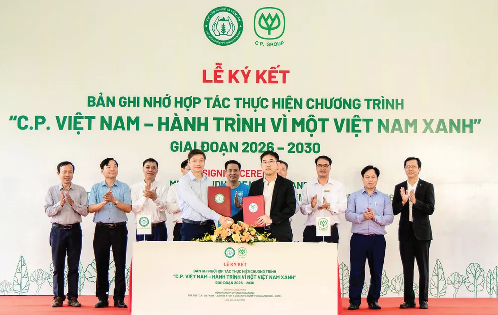 Lễ ký ghi nhớ hợp tác giữa C.P. Việt Nam và Cục Lâm nghiệp và Kiểm lâm - Bộ NN-MT hướng đến mục tiêu đóng góp 3 triệu cây xanh