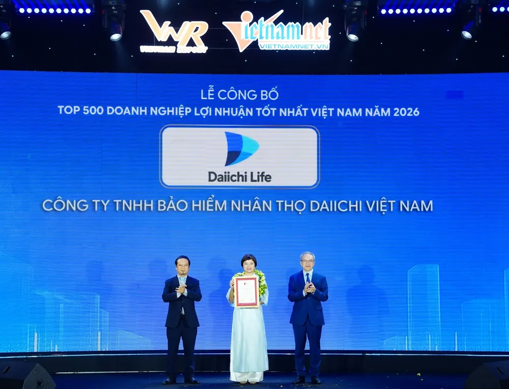 Daiichi Life Việt Nam tiếp tục được vinh danh 2 giải tại Lễ công bố Bảng xếp hạng PROFIT500 2026