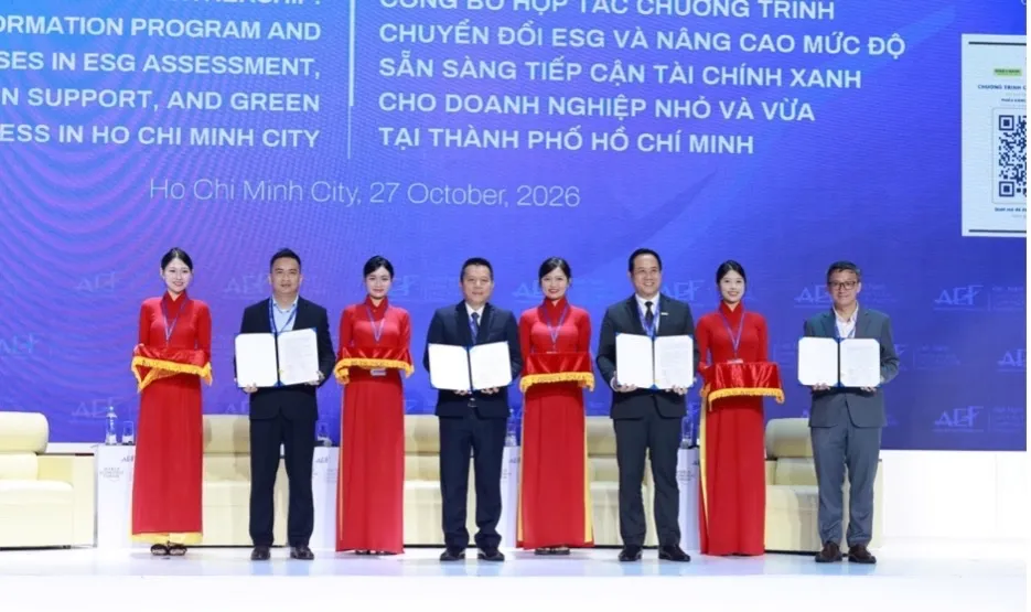 Nam A Bank ký kết Biên bản ghi nhớ hợp tác với C4IR, ICED và SCFC về chương trình chuyển đổi ESG và nâng cao mức độ sẵn sàng tiếp cận tài chính xanh cho doanh nghiệp nhỏ và vừa tại TPHCM