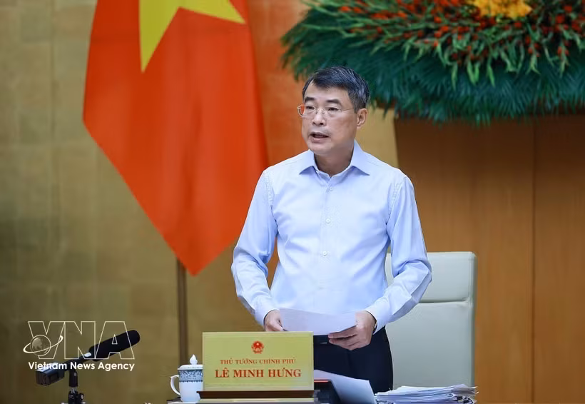 越南政府总理黎明兴发表讲话。图自越通社