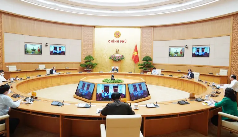 Thường trực Chính phủ họp chiều 20-4-2020. Ảnh: VIẾT CHUNG
