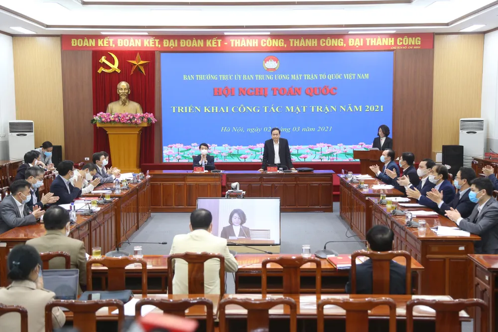 Hội nghị trực tuyến triển khai nhiệm vụ công tác Mặt trận năm 2021