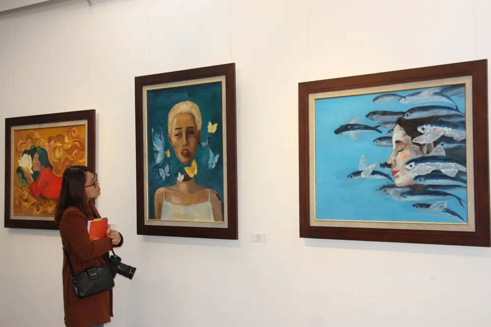 Triển lãm tranh đặc biệt của học sinh phổ thông                                                                           ảnh 2