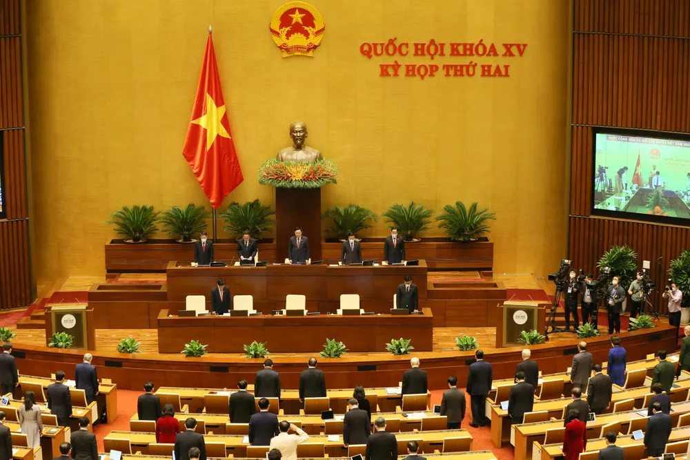 Phiên khai mạc kỳ họp thứ 2, Quốc hội khóa XV. Ảnh: VIẾT CHUNG
