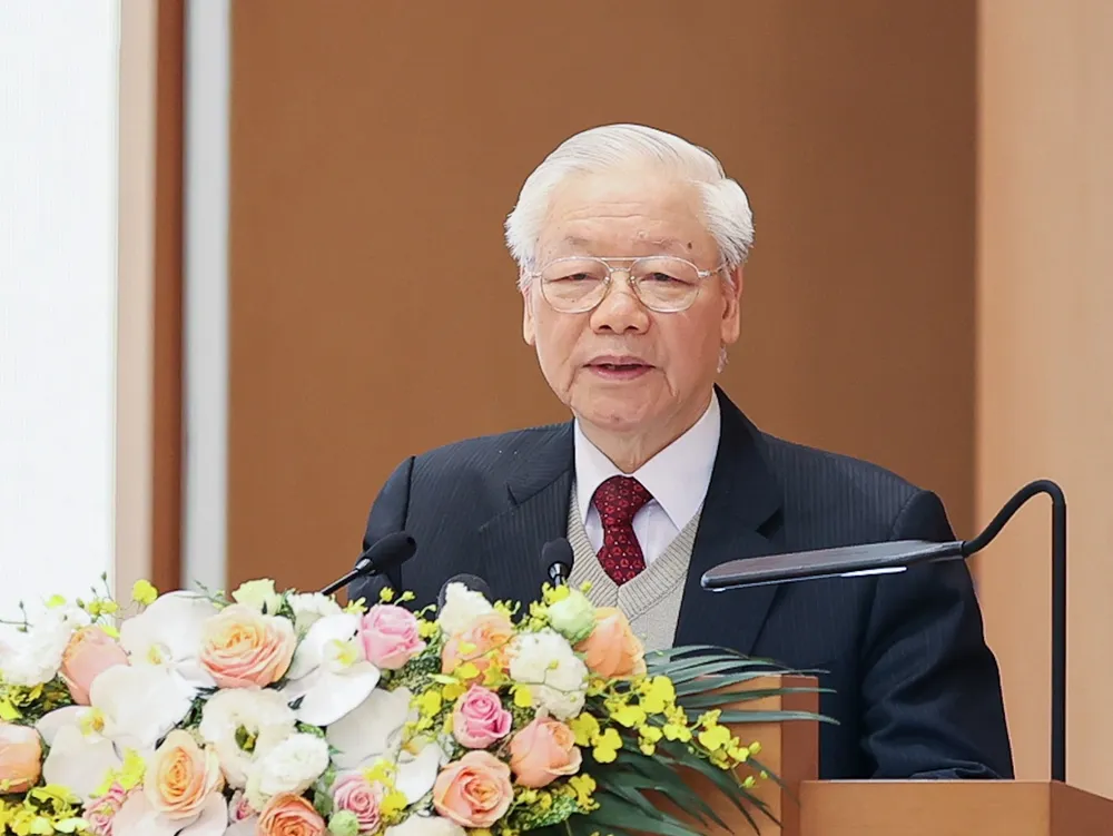 Tổng Bí thư Nguyễn Phú Trọng: Phải đoàn kết, nhất trí, chung sức, đồng lòng, nỗ lực phấn đấu cao hơn nữa ảnh 2