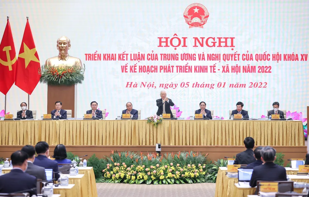 Chính phủ tổ chức hội nghị với các địa phương triển khai nhiệm vụ năm 2022 ảnh 2