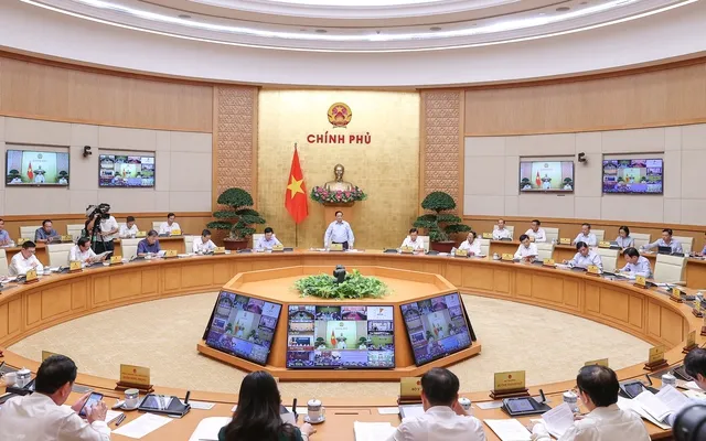 Thủ tướng Phạm Minh Chính chủ trì phiên họp Chính phủ. Ảnh: VGP 