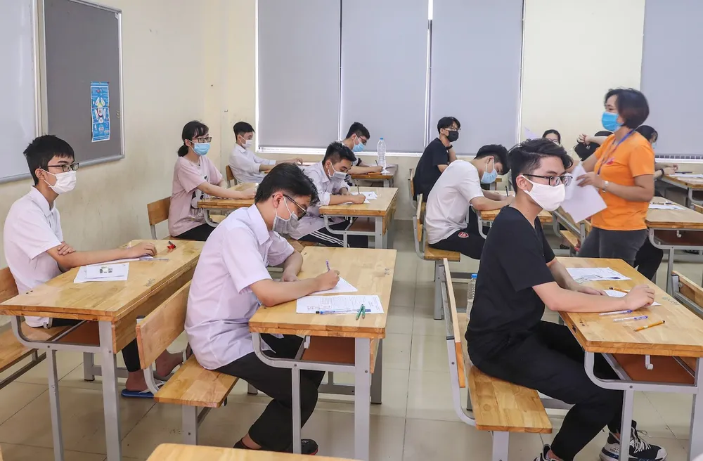 Thí sinh dự thi tốt nghiệp THPT 2022. ẢNH: QUANG PHÚC