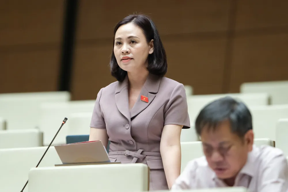 Đại biểu Trần Thị Hồng Thanh (Ninh Bình). Ảnh: VIẾT CHUNG